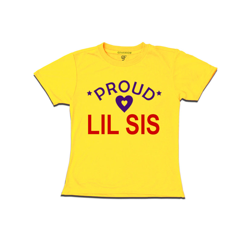 Proud Lil Sis t-shirt-Yellow Color-gfashion