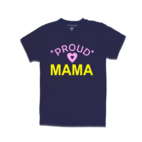 Proud Mama t-shirt-Navy Color-gfashion
