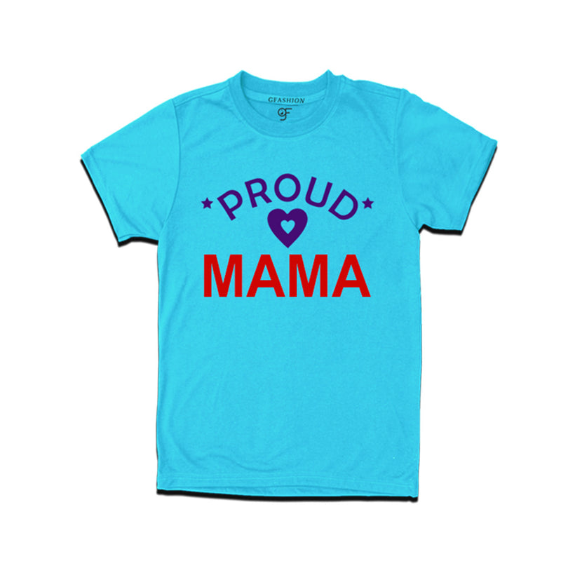 Proud Mama t-shirt-Sky Blue Color-gfashion