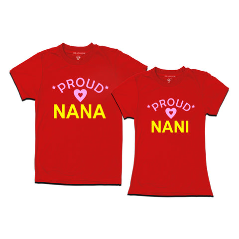 Proud Nana Nani t-shirts-Red Color-gfashion