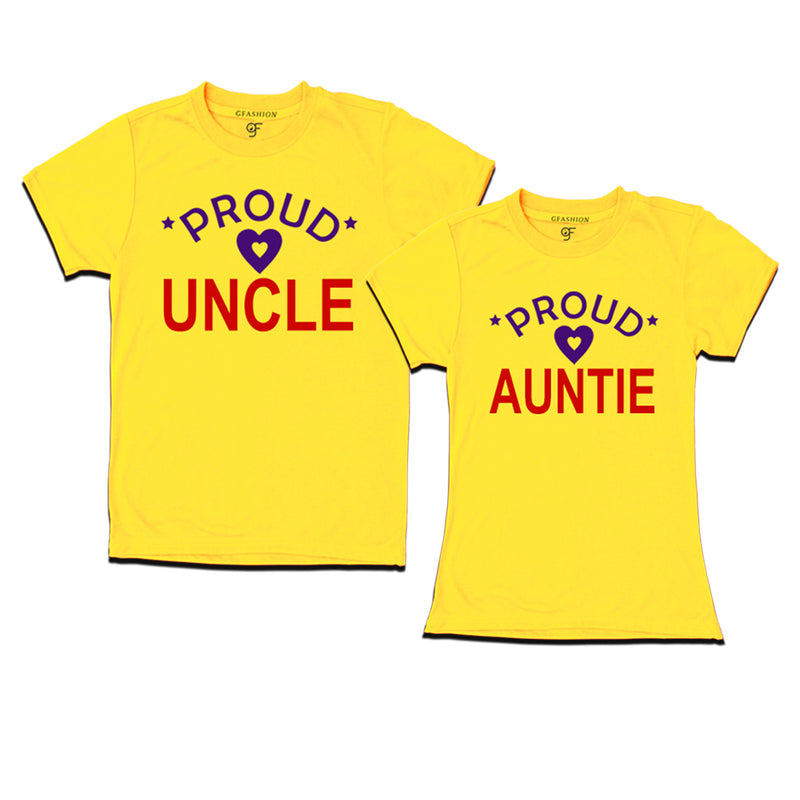 Proud Uncle Auntie  t-shirts-Yellow Color-gfashion