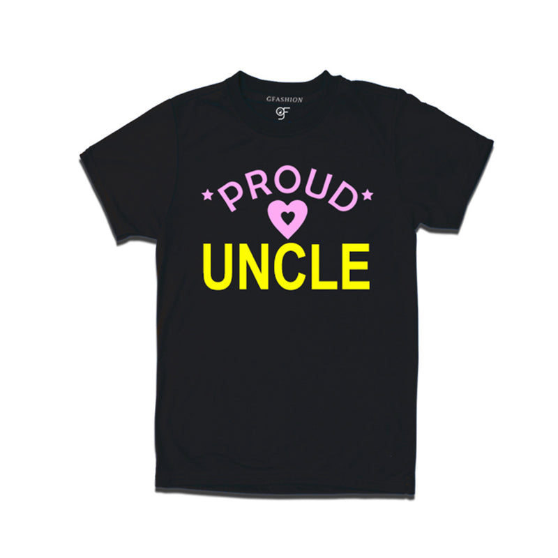 Proud Uncle t-shirt-Black Color-gfashion