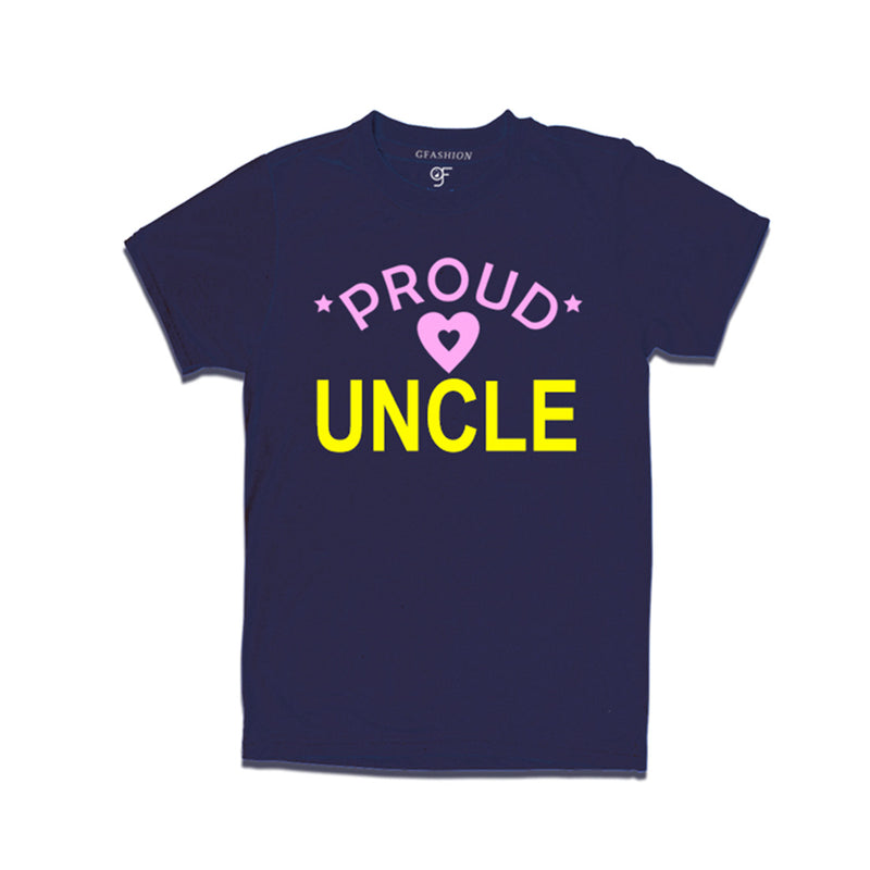 Proud Uncle t-shirt-Navy Color-gfashion