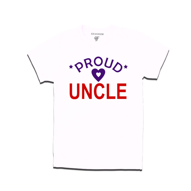 Proud Uncle t-shirt-White Color-gfashion