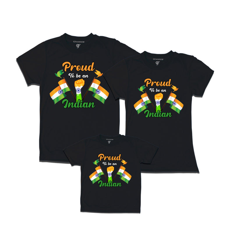 Proud to be an Indian T-shirts for Dad,Mom and Kids in Black Color available @ gfashion.jpg