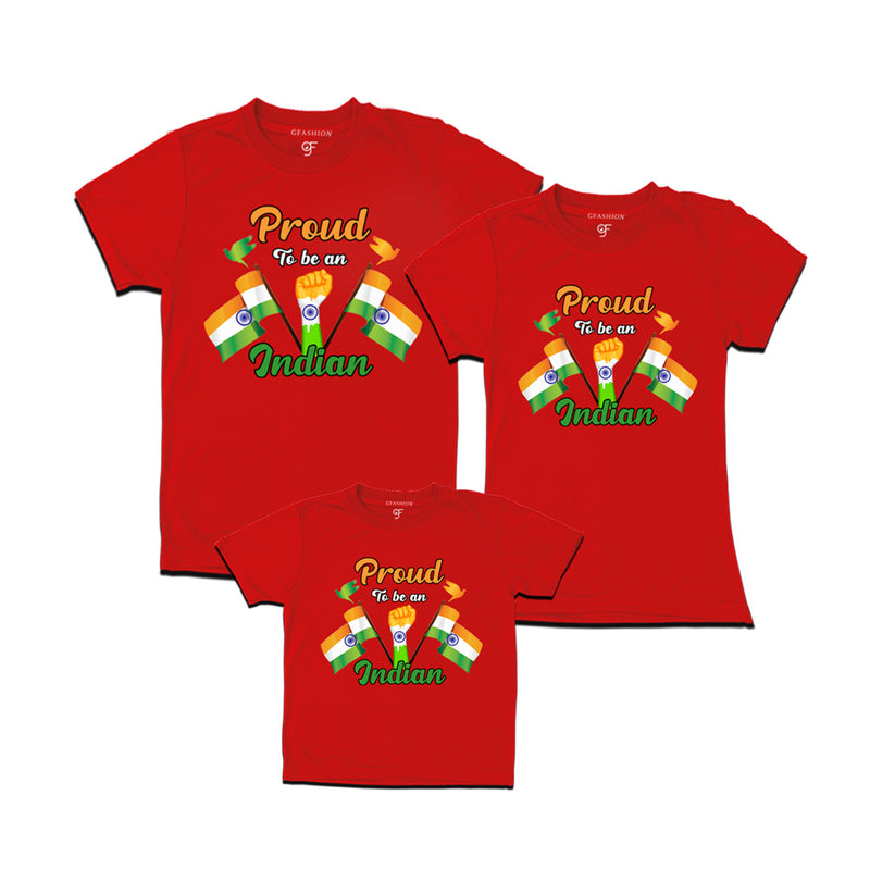 Proud to be an Indian T-shirts for Dad,Mom and Kids in Red Color available @ gfashion.jpg