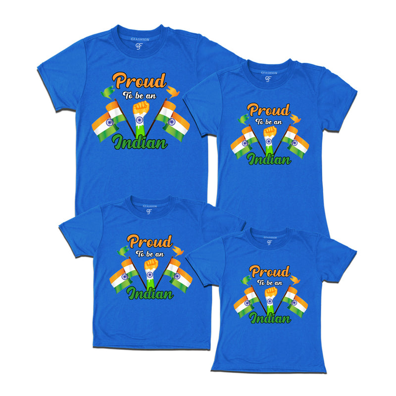 Proud to be an Indian T-shirts for family-Friends in Blue Color available @ gfashion.jpg