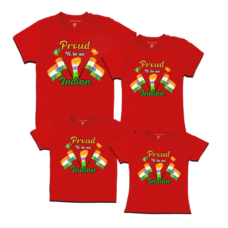 Proud to be an Indian T-shirts for family-Friends in Red Color available @ gfashion.jpg