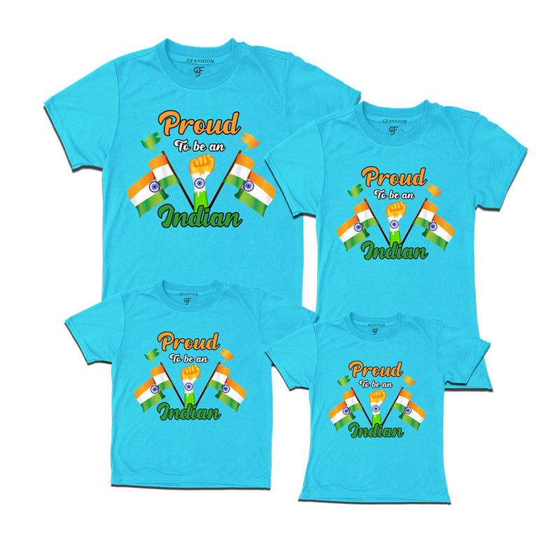 Proud to be an Indian T-shirts for family-Friends in Sky Blue Color available @ gfashion.jpg