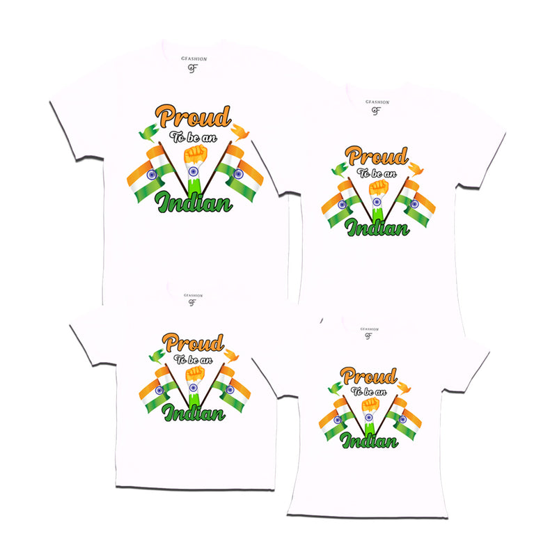 Proud to be an Indian T-shirts for family-Friends in White Color available @ gfashion.jpg