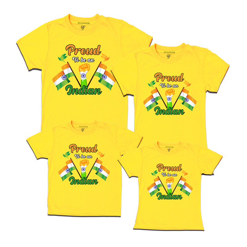 Proud to be an Indian T-shirts for family-Friends in Yellow Color available @ gfashion.jpg