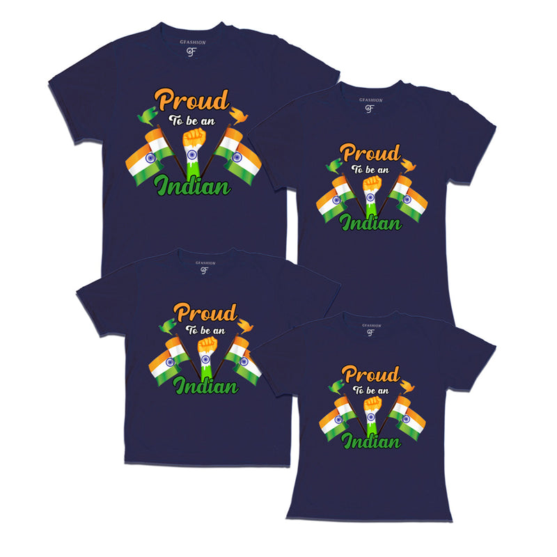 Proud to be an Indian T-shirts for family-Friends in Navy Color available @ gfashion.jpg