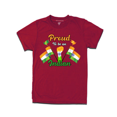 Proud to be an Indian T-shirts in Maroon Color available @ gfashion.jpg