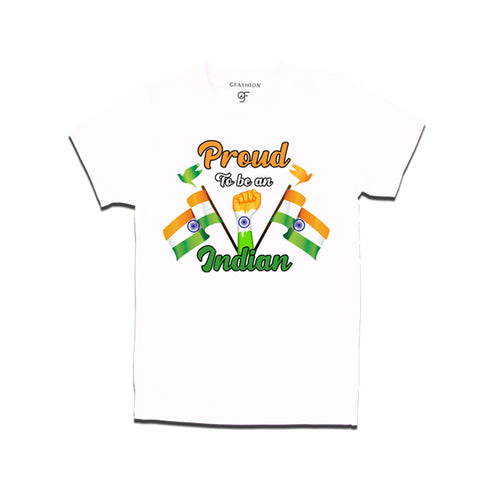 Proud to be an Indian T-shirts in White Color available @ gfashion.jpg