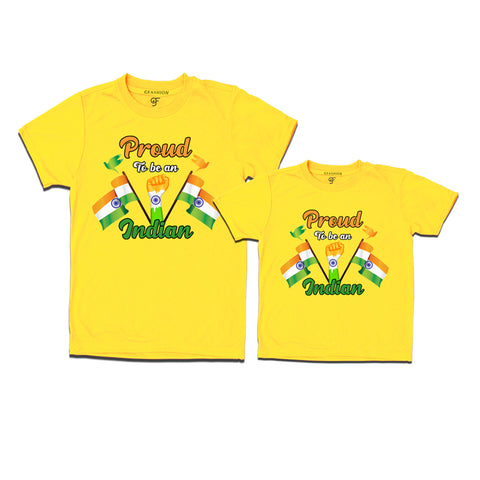 Proud to be an Indian combo T-shirts in Yellow Color available @ gfashion.jpg