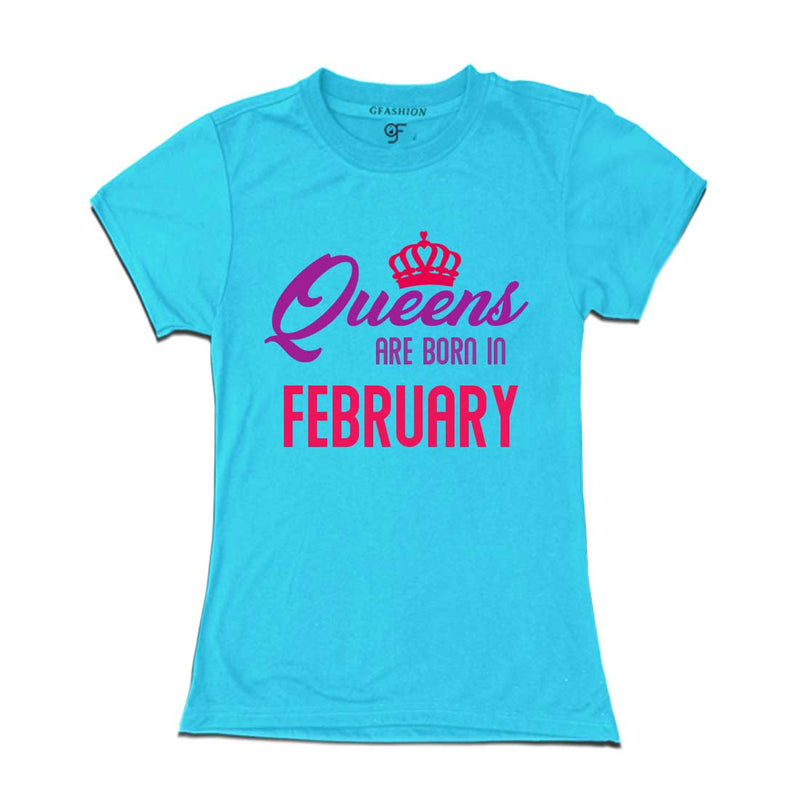 Queens are born in February-Sky Blue-gfashion