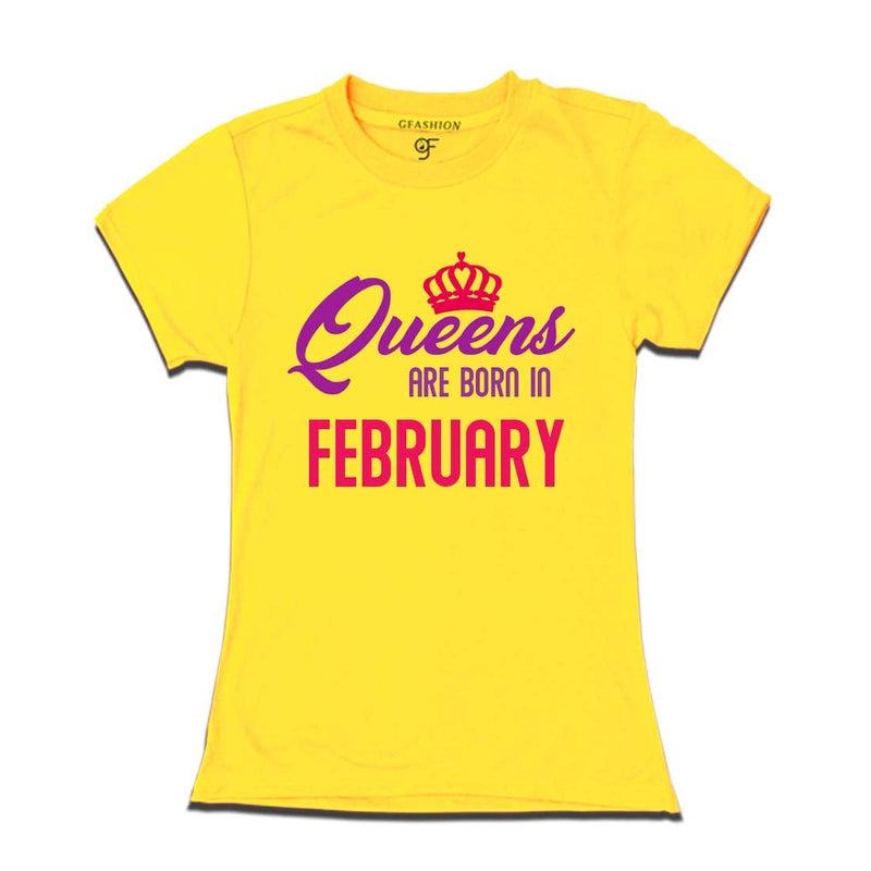 Queens are born in February-Yellow-gfashion