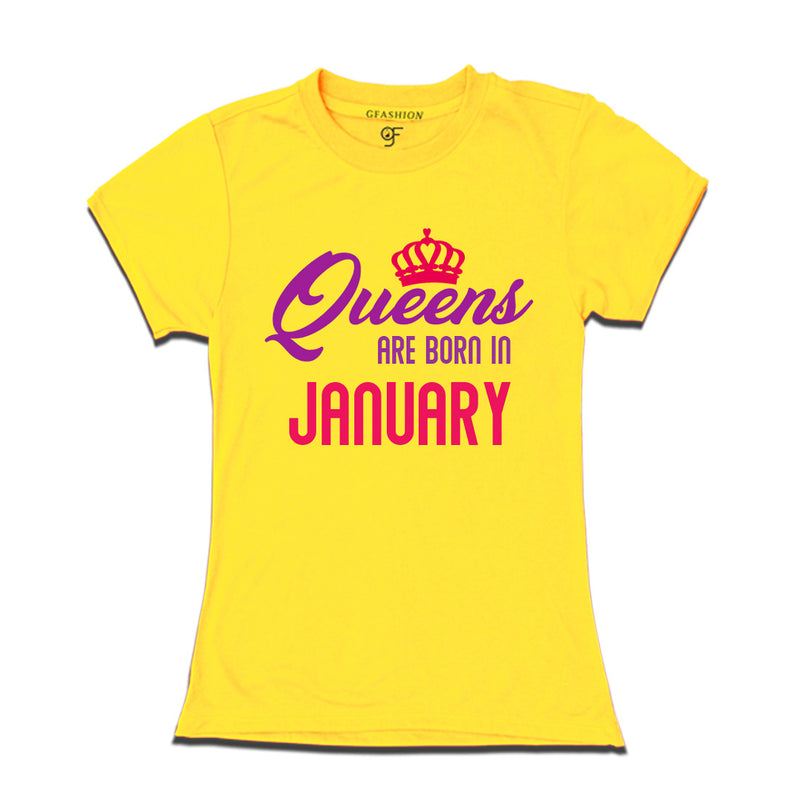 Queens are born in January-Yellow-gfashion