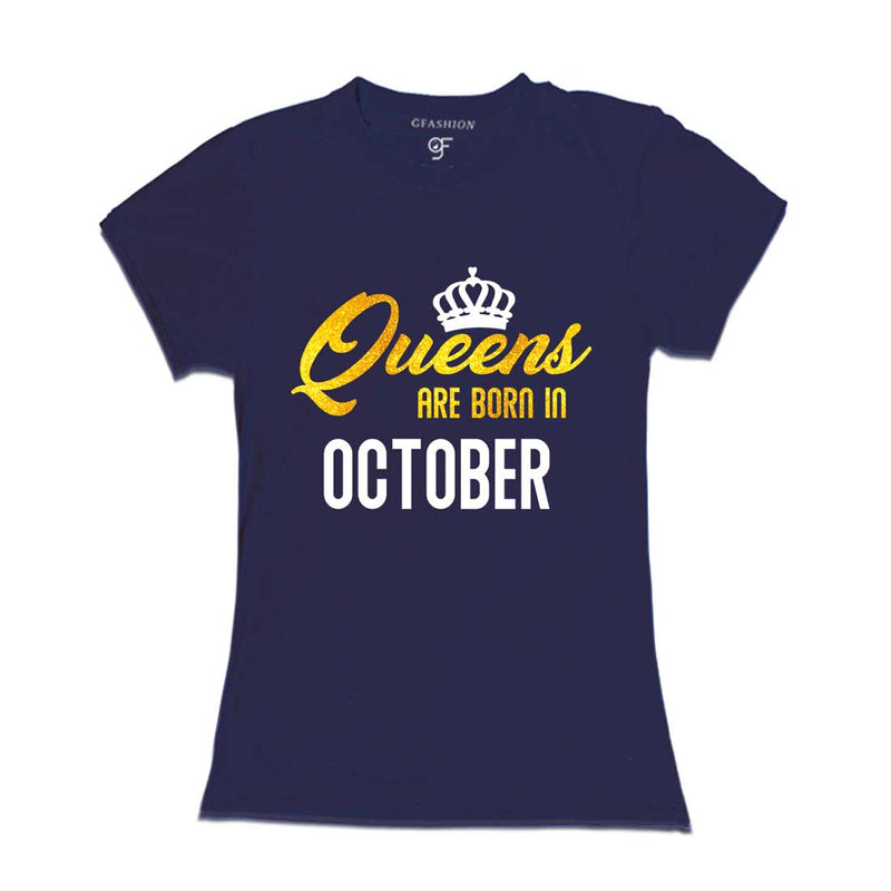 Queens are born in October-Navy-gfashion