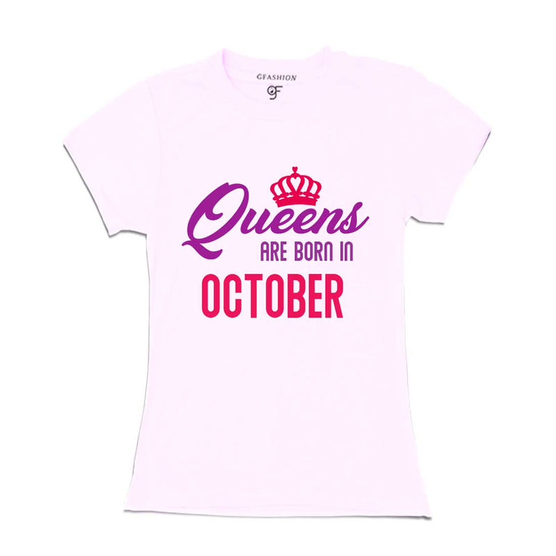 Queens are born in October-White-gfashion