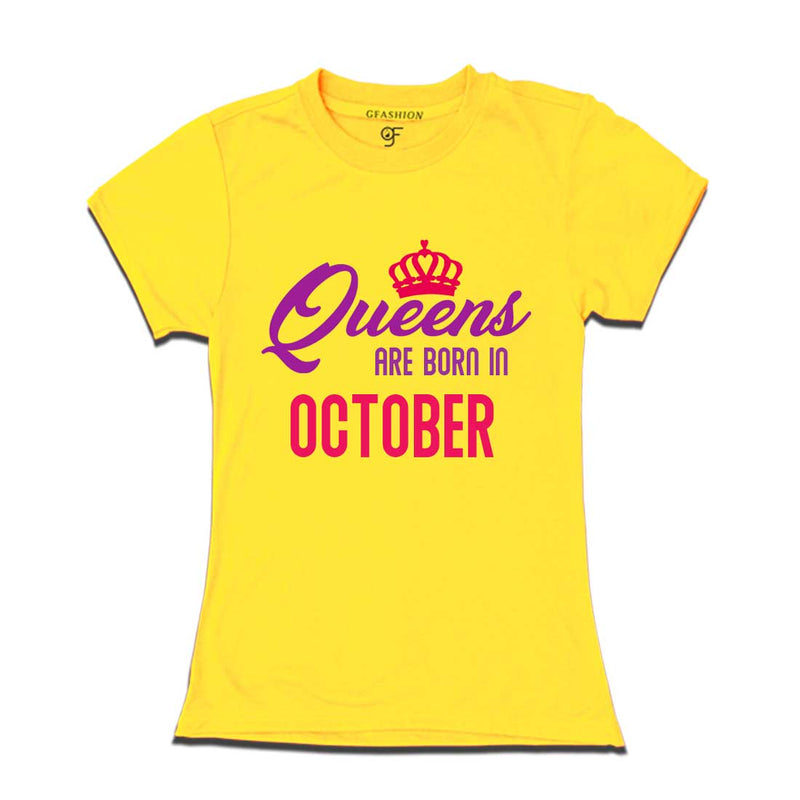 Queens are born in October-Yellow-gfashion