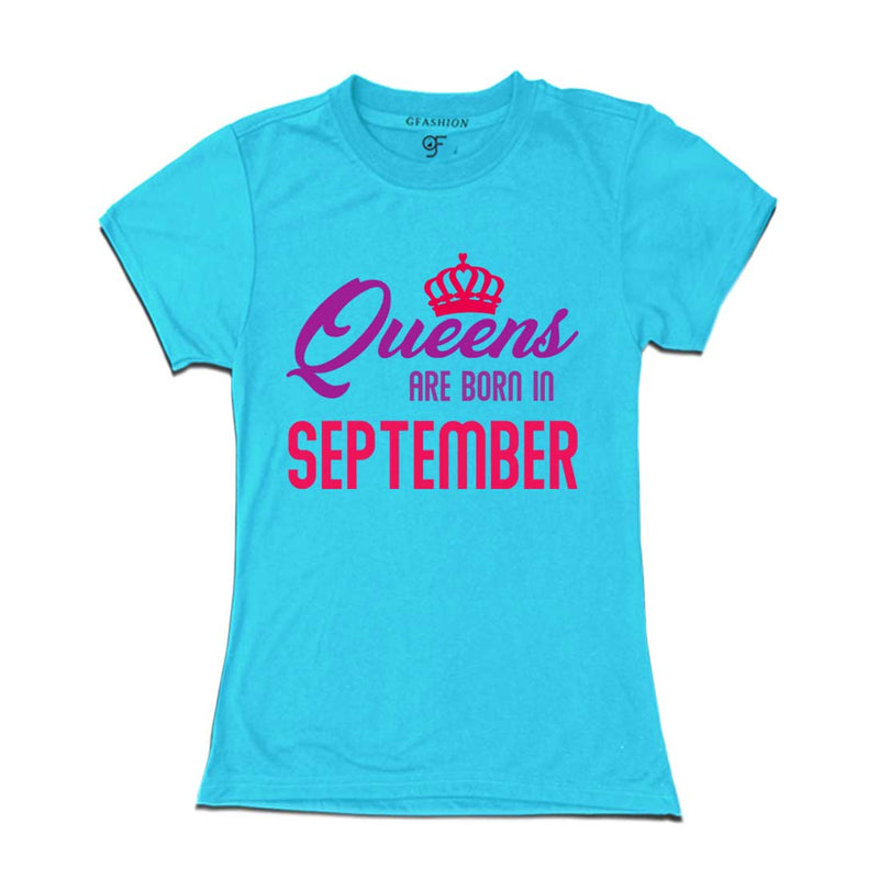 Queens are born in September-Sky Blue-gfashion