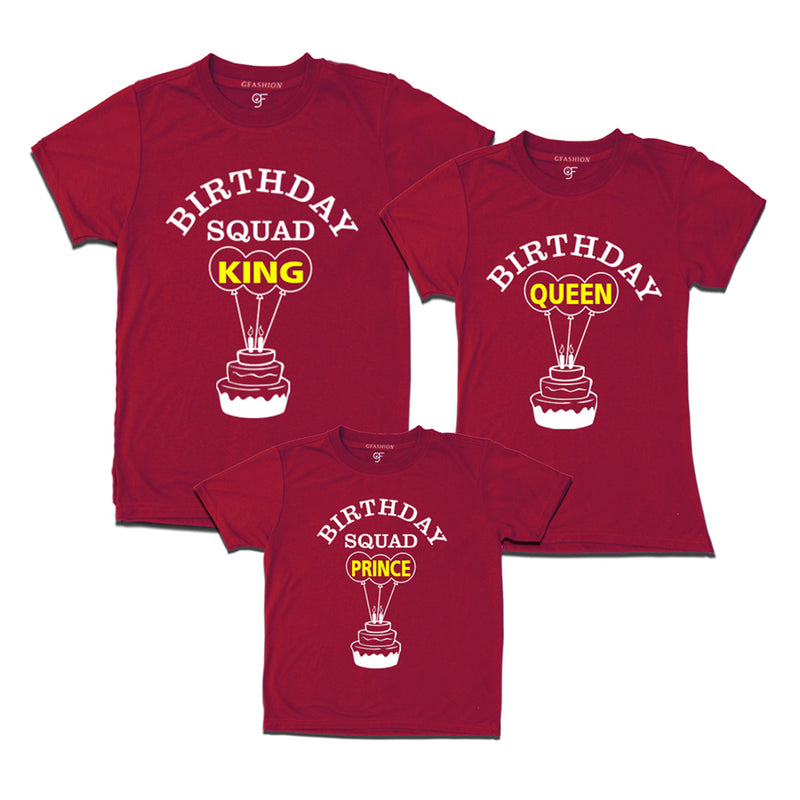 Queens Birthday With King and Prince T-shirts-Maroon-gfashion 