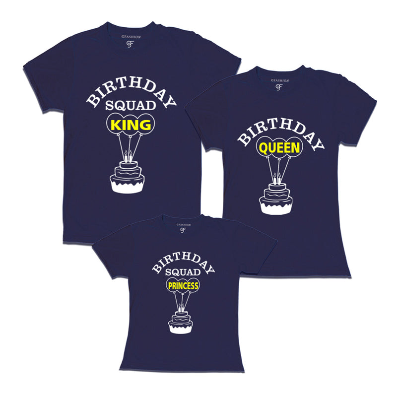 Queens Birthday With King and Princess T-shirts-Navy-gfashion