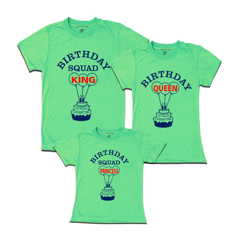 Queens Birthday With King and Princess T-shirts-Pista Green-gfashion 