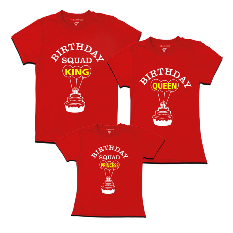 Queens Birthday With King and Princess T-shirts-Red-gfashion