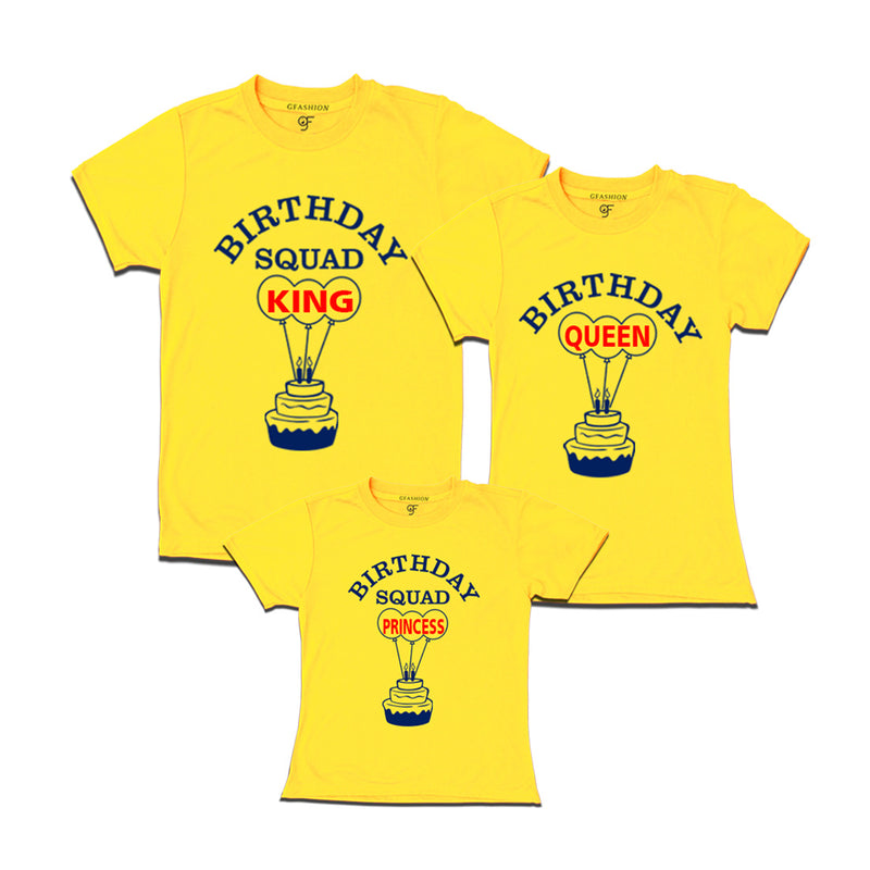 Queens Birthday With King and Princess T-shirts-Yellow-gfashion
