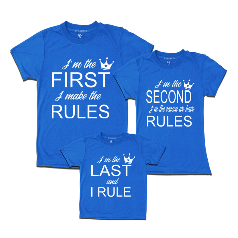 Rules-first, second, last T-shirts in Blue Color available @ gfashion.jpg