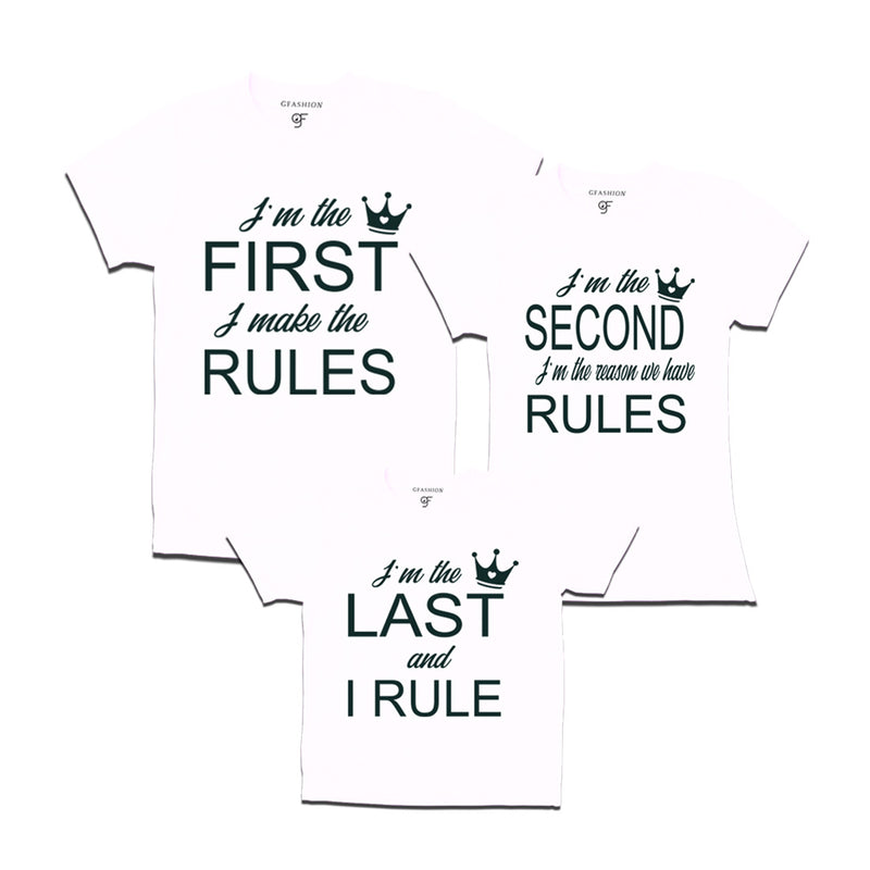 Rules-first, second, last T-shirts in White Color available @ gfashion.jpg