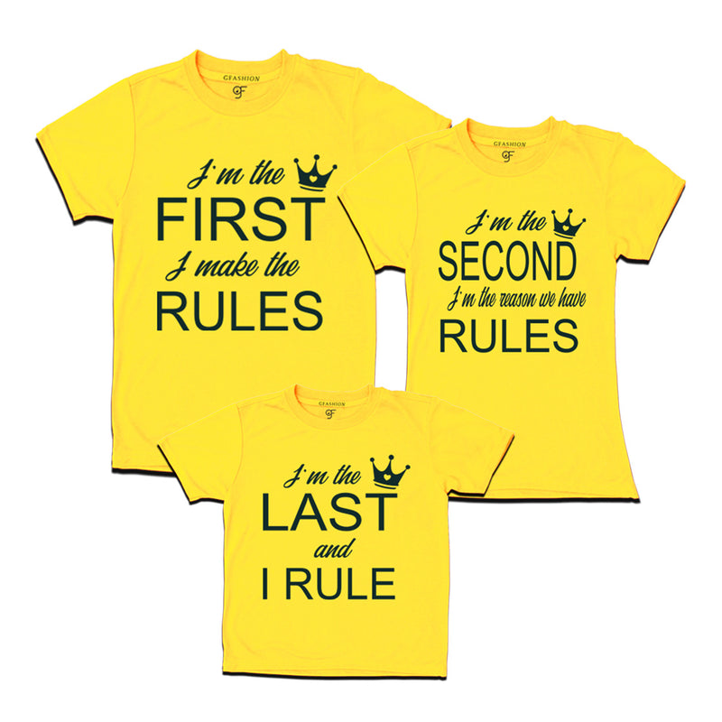 Rules-first, second, last T-shirts in Yellow Color available @ gfashion.jpg