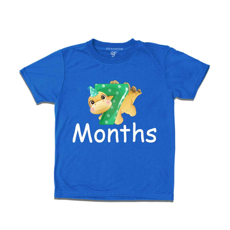 Seven Month Baby T-shirt in Blue Color avilable @ gfashion.jpg