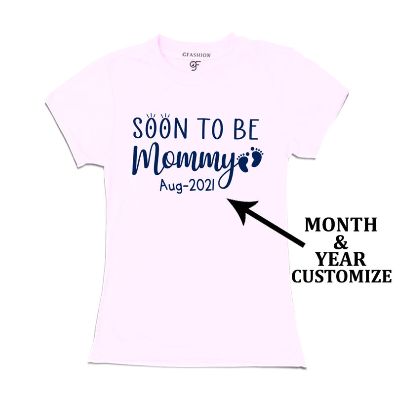 Soon to be Mommy- Pregnancy Announcement Customized Women T-Shirt in White Color available @ gfashion.jpg