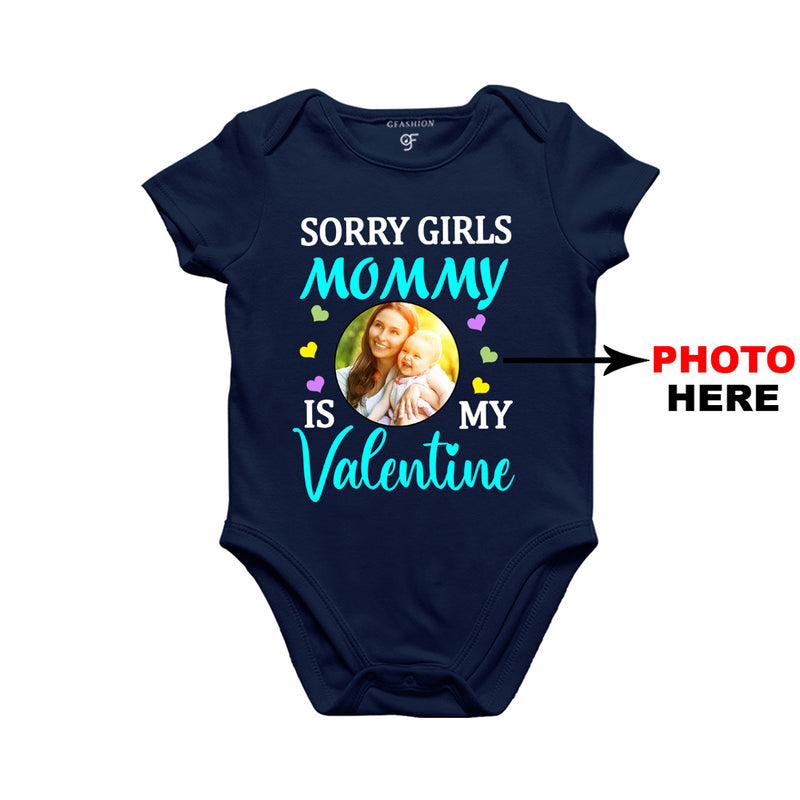 Sorry Girls Mommy is My Valentine Baby Rompers-Photo Customized in Navy Color available @ gfashion.jpg