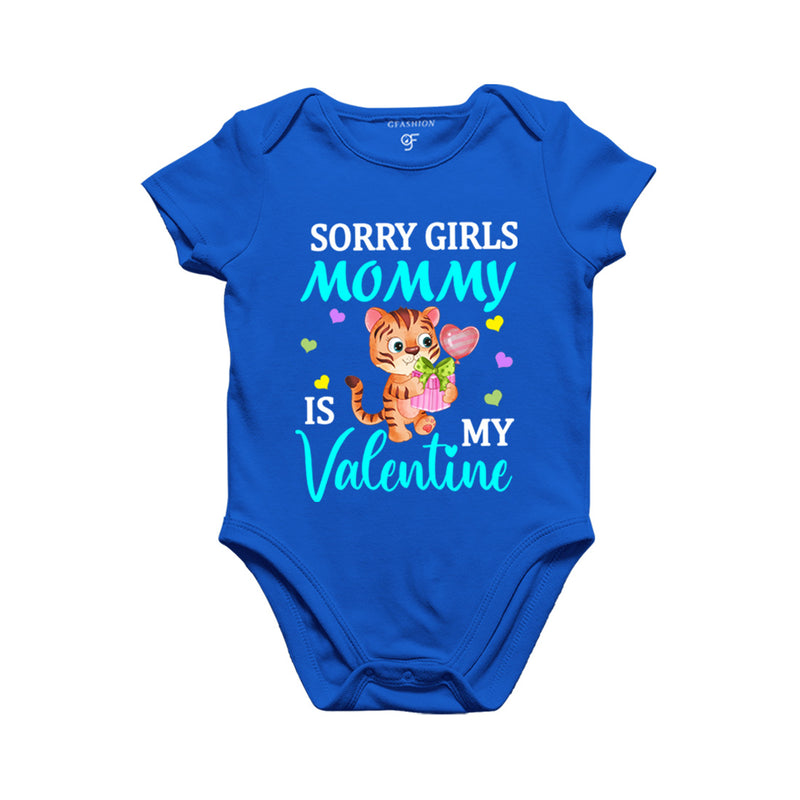 Sorry Girls Mommy is my First Valentine Baby Rompers in Blue Color available @ gfashion.jpg