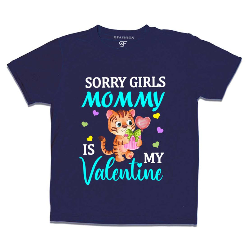 Sorry Girls Mommy is my Valentine- Kids T-shirt in Navy Color available @ gfashion.jpg