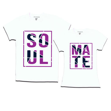 Soul Mate - Couple T-shirts-White