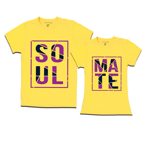 Soul Mate - Couple T-shirts-Yellow
