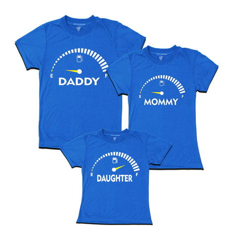 SpeedoMeter Matching T-shirts for Dad Mom and Daughter in Blue Color available @ gfashion.jpg