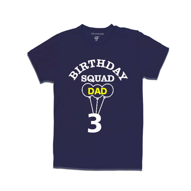 Squad Dad 3rd Birthday T-shirt-Navy-gfashion