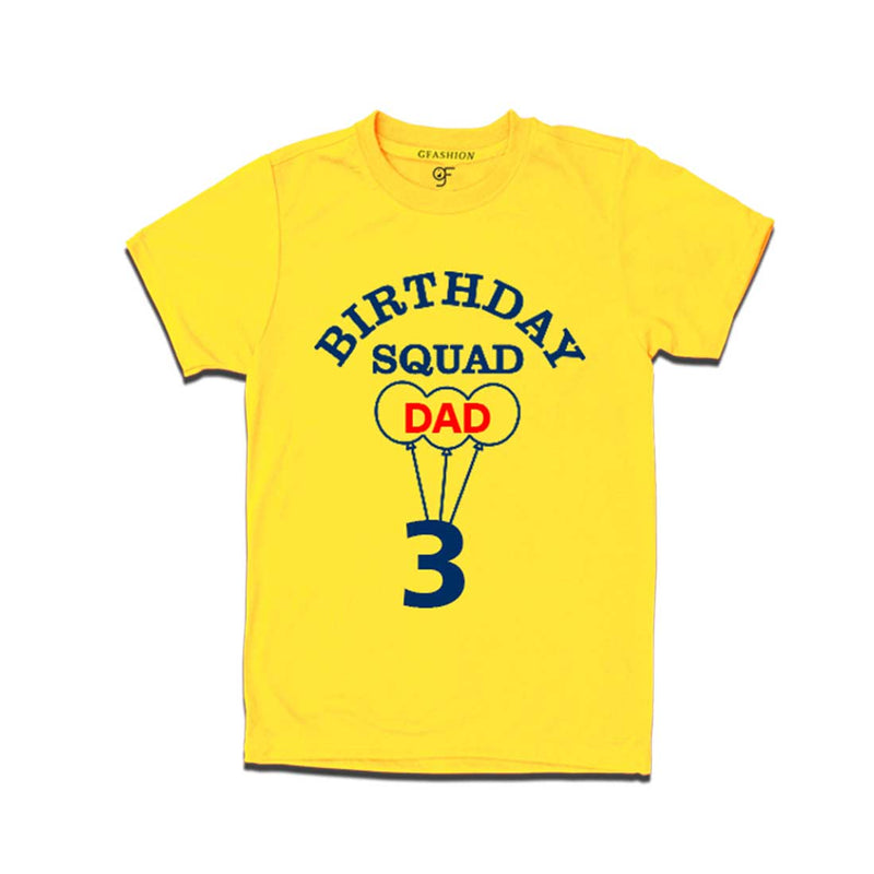 Squad Dad 3rd Birthday T-shirt-Yellow-gfashion