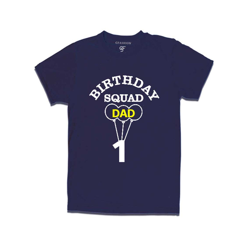 Squad Dad First Birthday T-shirt-Navy-gfashion