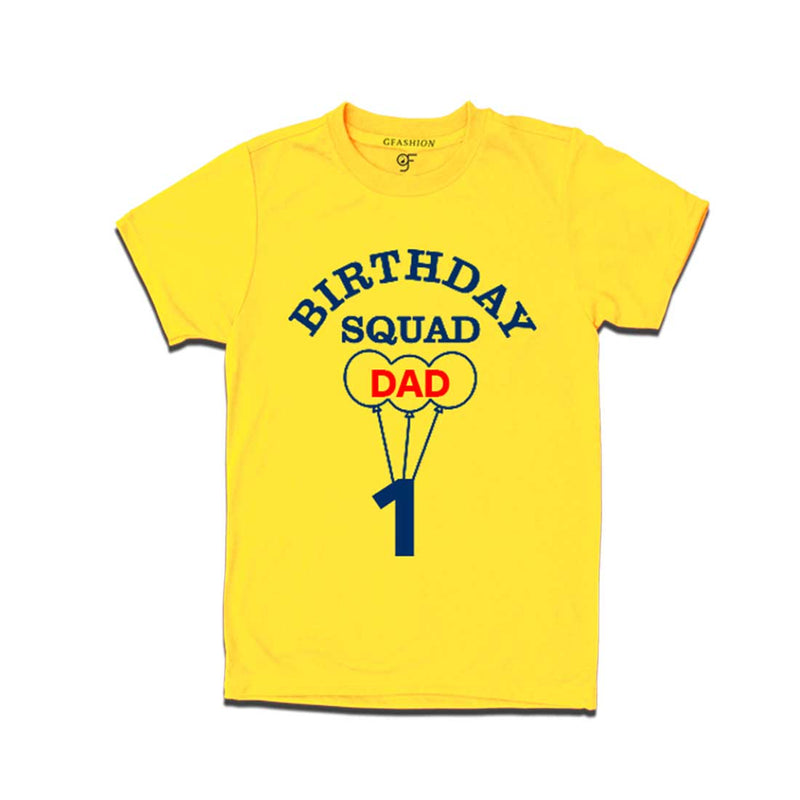 Squad Dad First Birthday T-shirt-Yellow-gfashion
