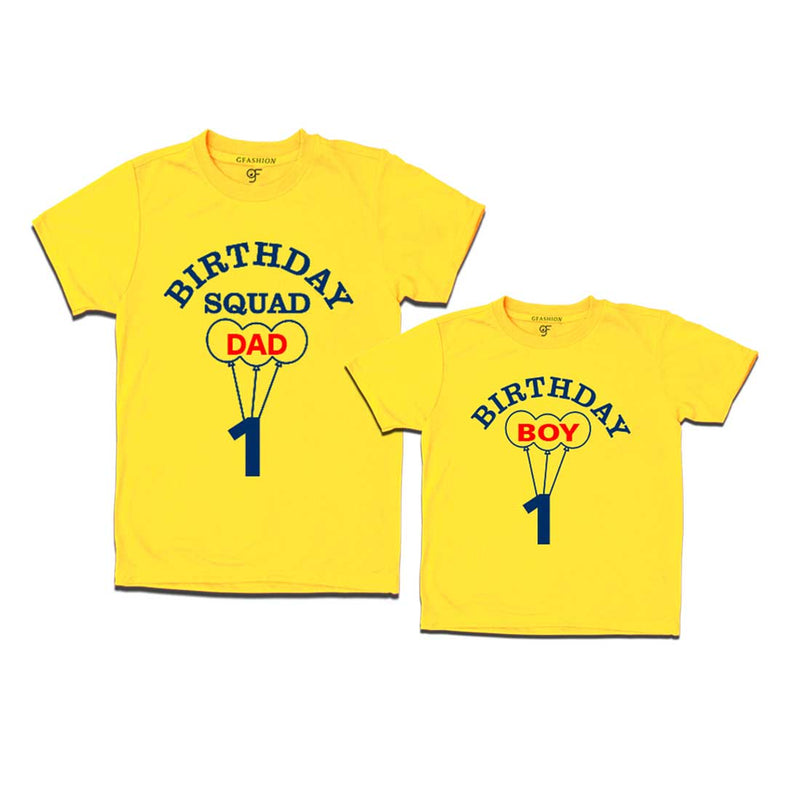 Squad Dad, Boy First Birthday T-shirts-Yellow-gfashion