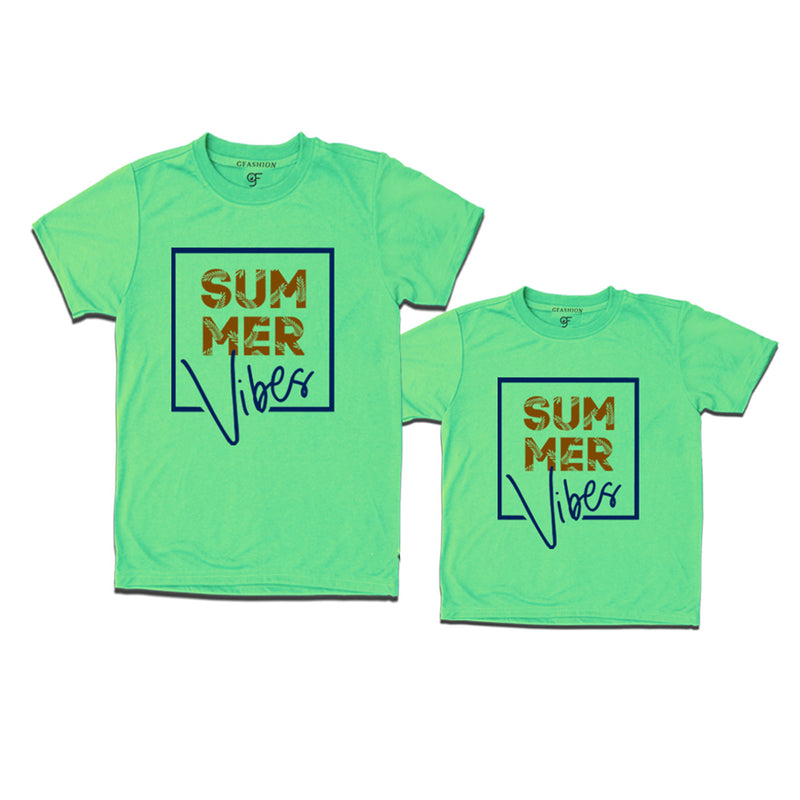 Summer Vibes  T-shirts Combo in Pista Green Color available @gfashion.jpg