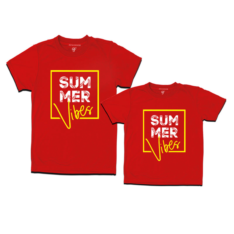 Summer Vibes  T-shirts Combo in Red Color available @gfashion.jpg