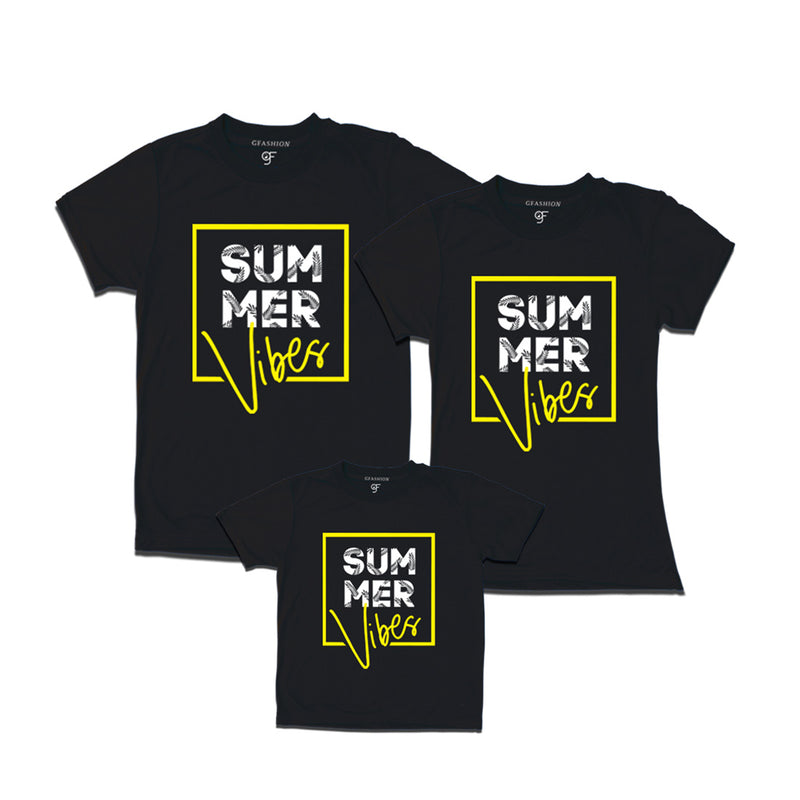 Summer Vibes T-shirts for Dad,Mom and Kids in Black Color available @gfashion.jpg